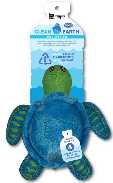 1ea Spunky Pup Clean earth Turtle Plush Small - Toys
